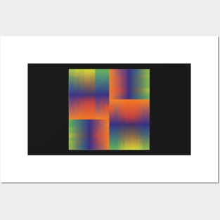 Multi color squares Posters and Art